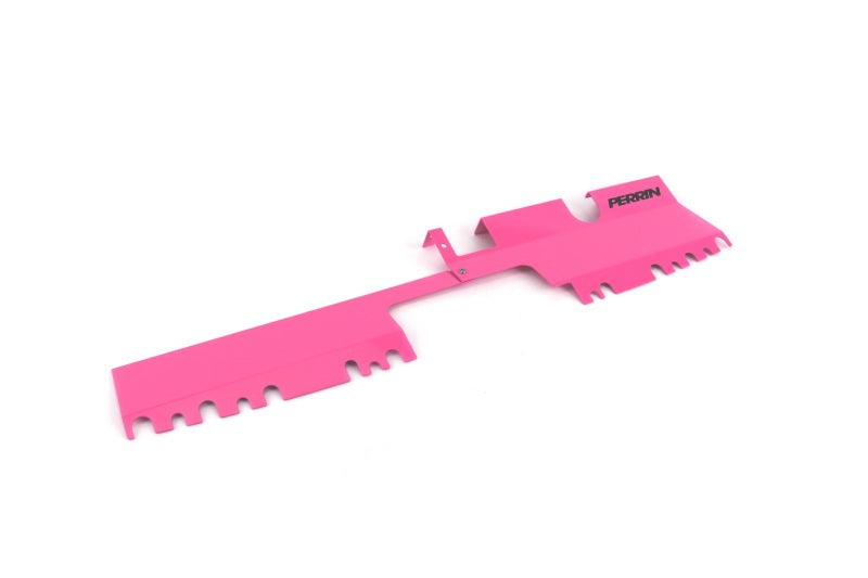 PERRIN Radiator Shroud (With OEM Intake Scoop) - Hyper Pink 2015-2021 Subaru WRX/STI
