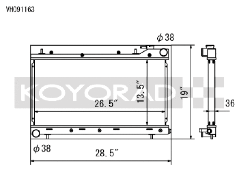 Koyo Performance Radiator - 1999-2001 Subaru Impreza RS / Outback / 1999-2002 Subaru Forester 2.5L