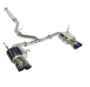 REMARK Catback Exhaust - 4 in. Burnt Stainless Quad Tips (Resonated) - 2022-2026 Subaru WRX (VB)