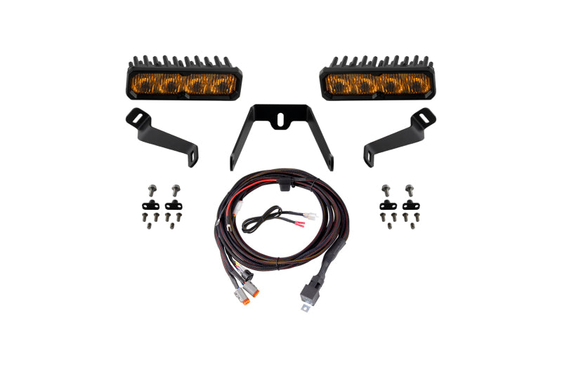 Diode Dynamics SS6 Max LED Kit Yellow Fog Lights - 3000K - 2015-2017 Subaru WRX