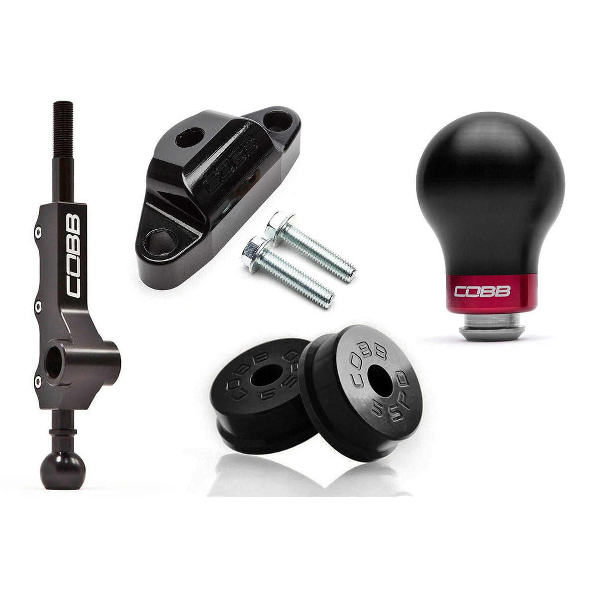 Cobb Stg 1+ Drivetrain Package (Weighted Knob) - Black - 2008-2026 Subaru WRX / 2005-2009 Legacy GT / 2006-2008 Forester XT 5MT