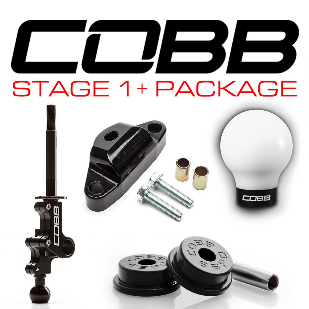 Cobb Stg 1+ Drivetrain Pkg (Weighted Knob) - White - 2004-2021 Subaru STI 6MT