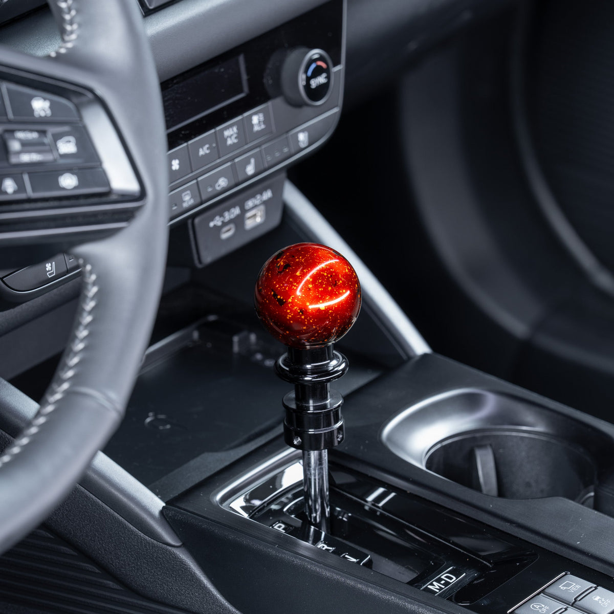 Billetworkz Automatic Shifter - Red Cosmic Space - Fits Subaru CVT: WRX (2022+), Crosstrek (2024+), Forester (2025+), Impreza (2024+), Legacy/Outback (2015+)