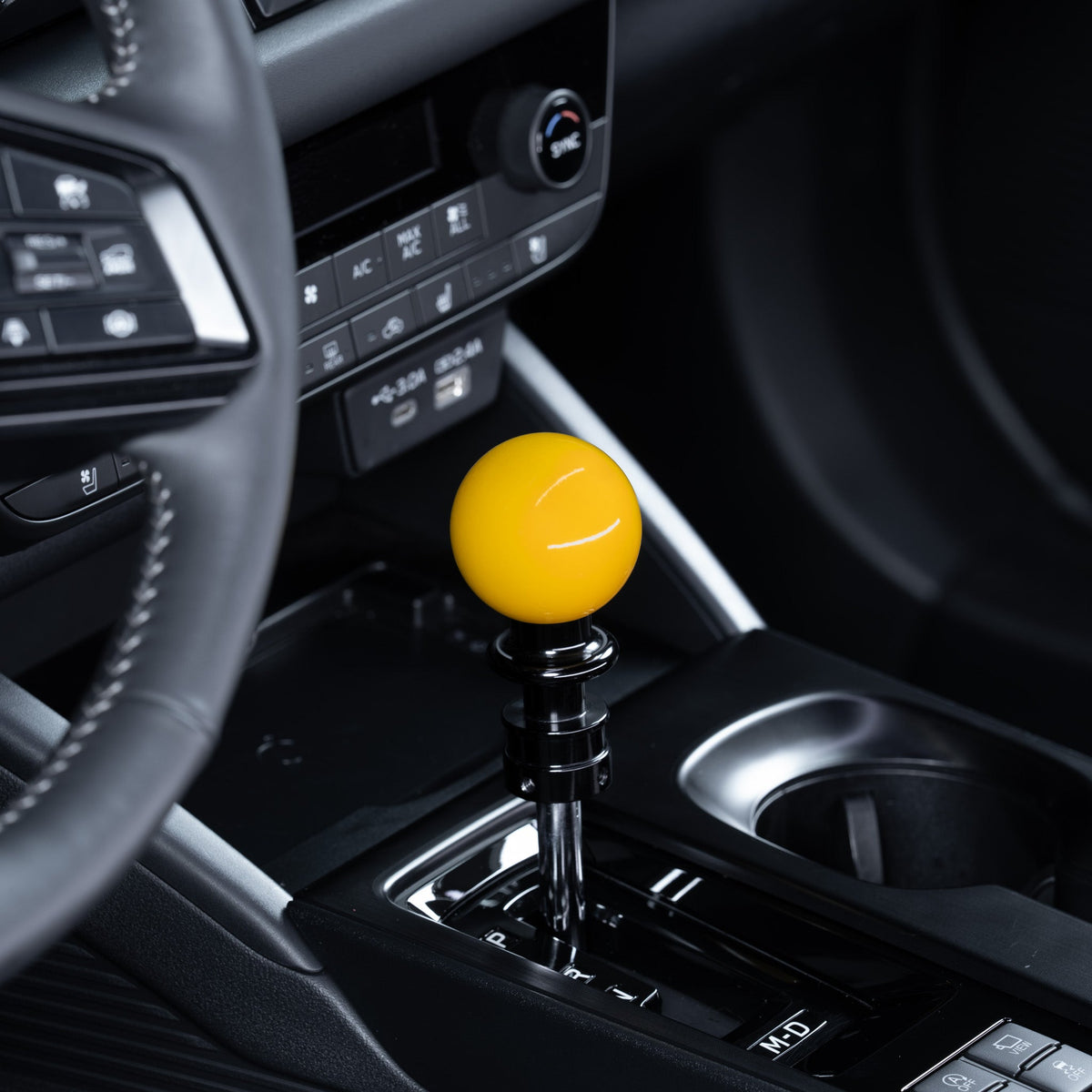 Billetworkz Automatic Shifter - Gloss Yellow - Fits Subaru CVT: WRX (2022+), Crosstrek (2024+), Forester (2025+), Impreza (2024+), Legacy/Outback (2015+)