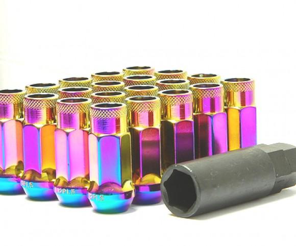 Wheel Mate Muteki SR48 Open End Lug Nuts - Blue 12x1.50 48mm