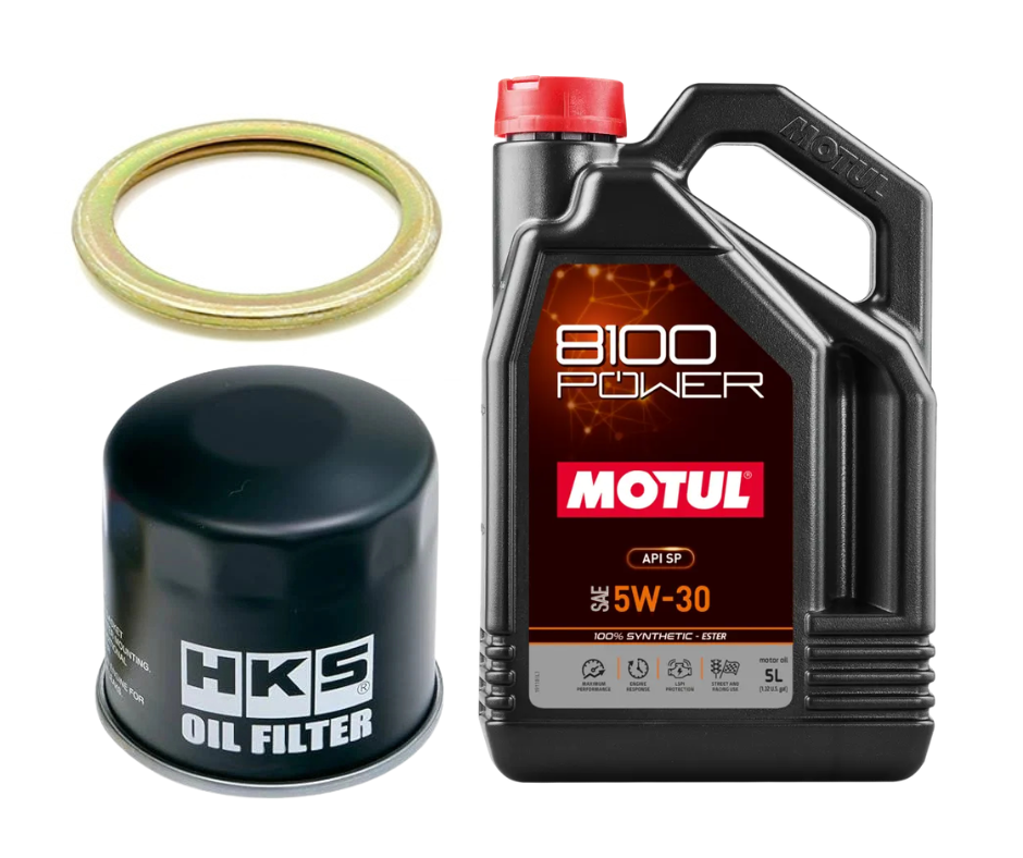 Motul 8100 Power Oil Change Kit - HKS Filter, 5W30 - 2022-2026 Subaru WRX
