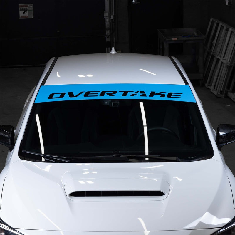 Overtake Windshield Banner (Blue) - 2002+ Subaru Models