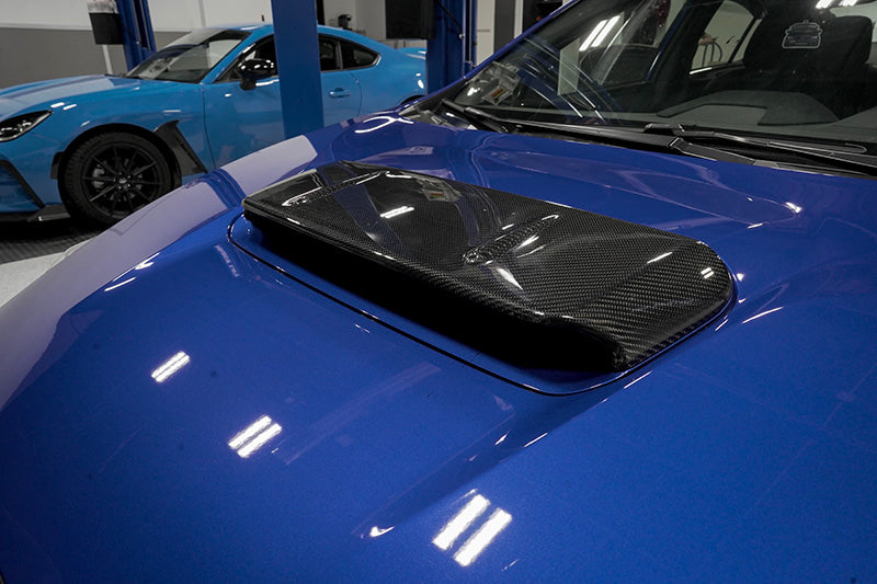 OLM A1 Style CF Hood Scoop Cover - 2022-2025 Subaru WRX