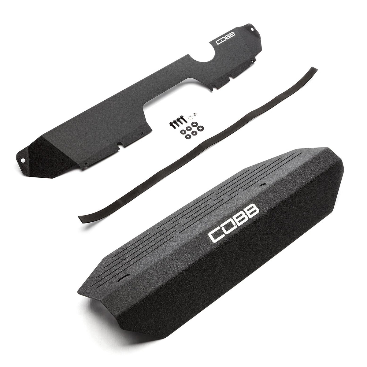 Cobb Radiator Shroud + Alternator Cover Package - Wrinkle Black - 2015-2021 Subaru STI