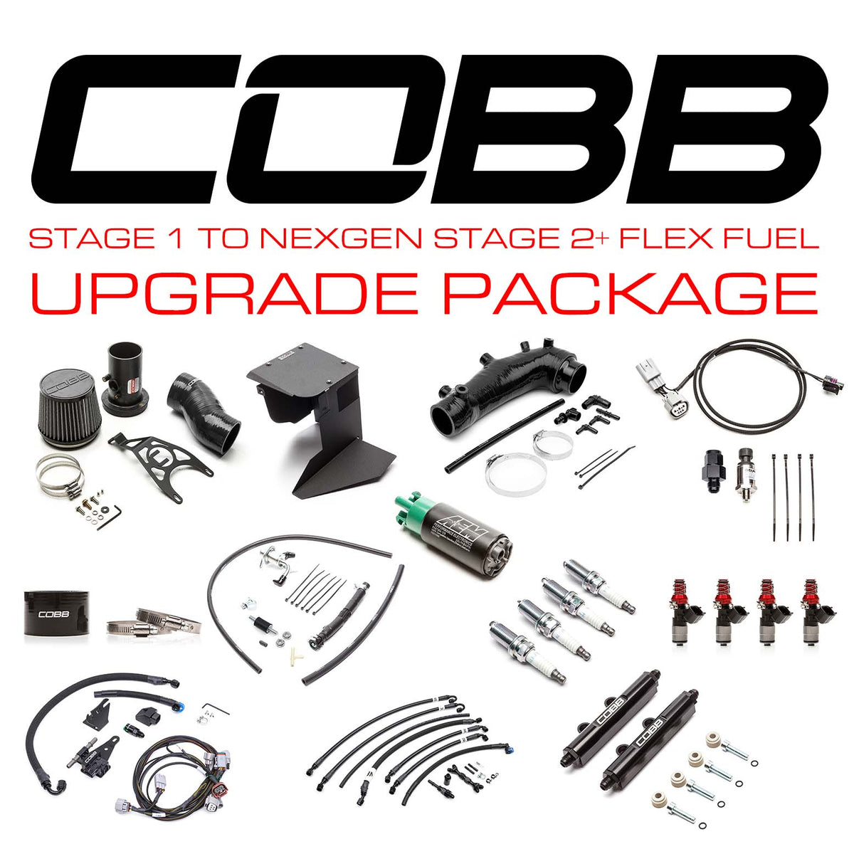 Cobb Stage 1 to NexGen Stage 2 + Flex Fuel Power Package Upgrade - Blue - 2015-2018 Subaru STI