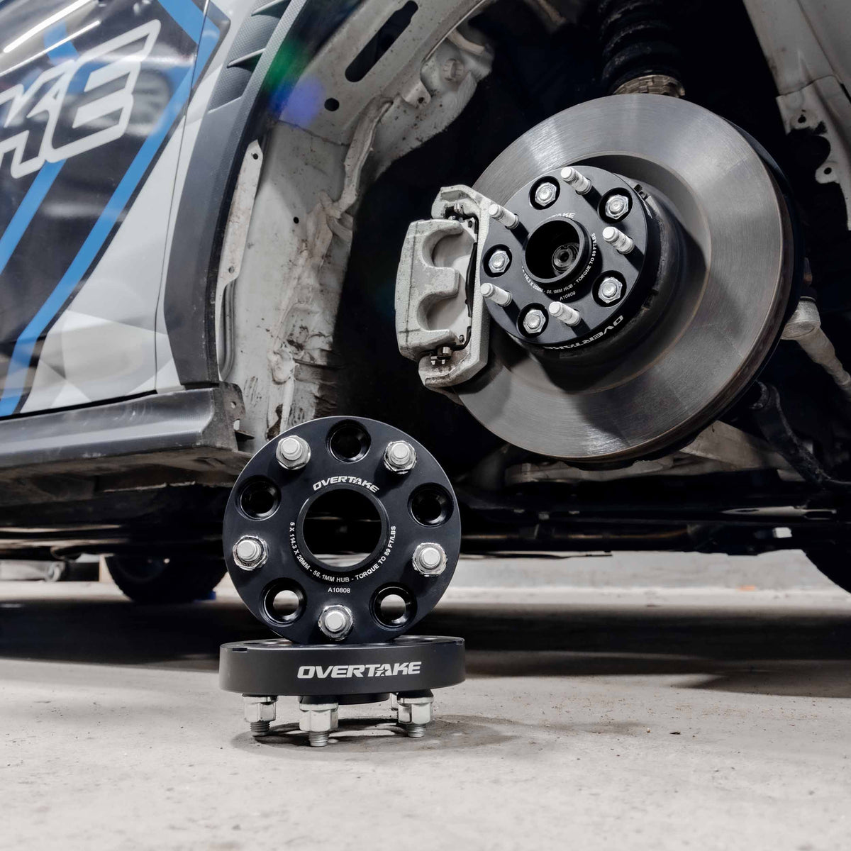 OVERTAKE Wheel Spacer Adapters - Pair - 25mm 5x100 to 5x114.3 - Subaru 2002-2014 WRX, 2004 STI, 2013-2027 BRZ/GR86, and more
