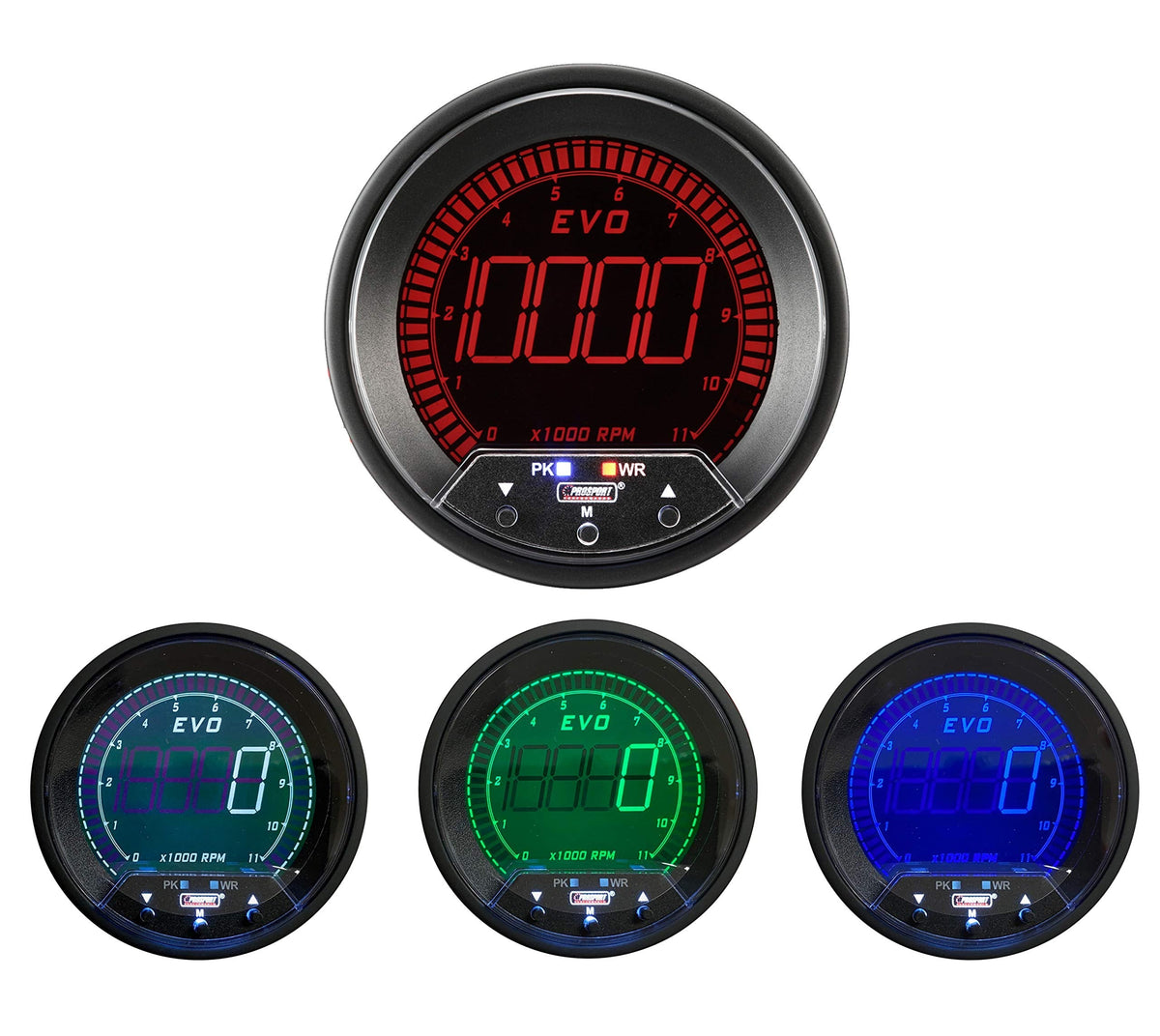 ProSport 3-1/3" Premium EVO Series Tachometer with Peak/Warning
