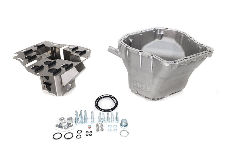 IAG EJ Competition Series Oil Pan w/ Removable Comp Series Lower Baffle - Silver Finish - Subaru Models (inc. 2004-2007 STI / 2002-2014 WRX)