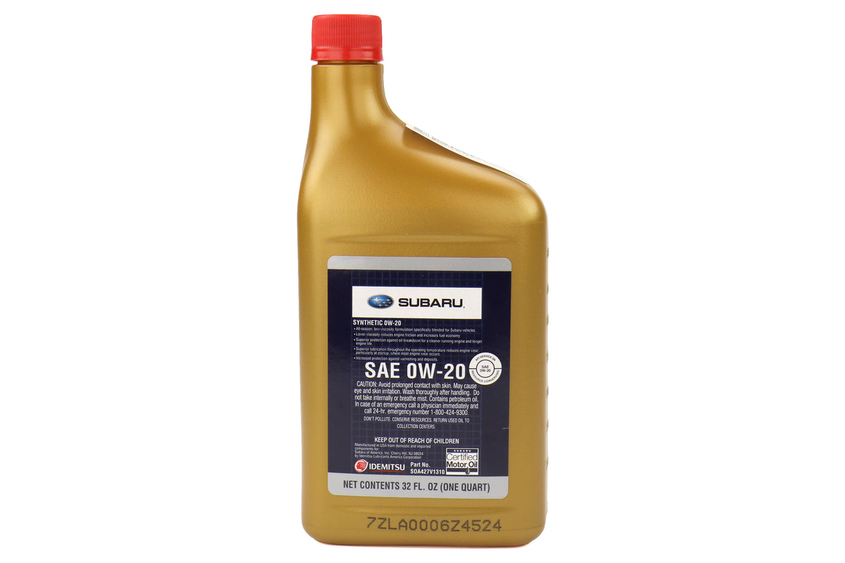 SUBSOA427V1310 Subaru 0W20 Synthetic Motor Oil (1 Quart),