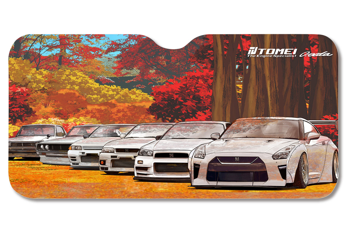 TOMTG701A-NS00D Tomei Sun Shade 59*28 GT-R Autumn Nagano Forest,