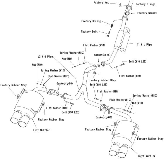 HKS31021-BF001 HKS Legamax Premium Cat Back Exhaust System - 2015+ WRX / 2015+ STI,