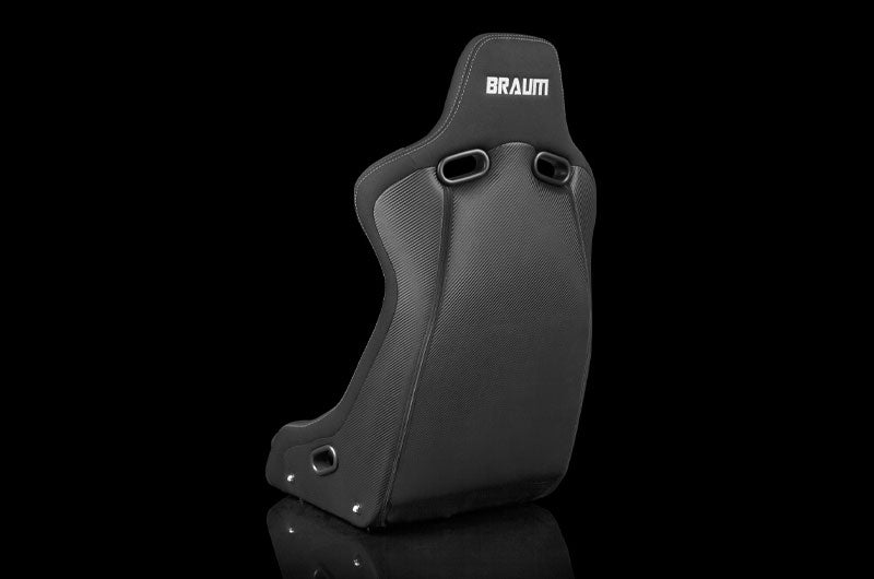 BRMBRR7-BKFB Braum Venom-R Series Fixed Back Bucket Seat - Black Cloth / Carbon Fiber Each - Universal,