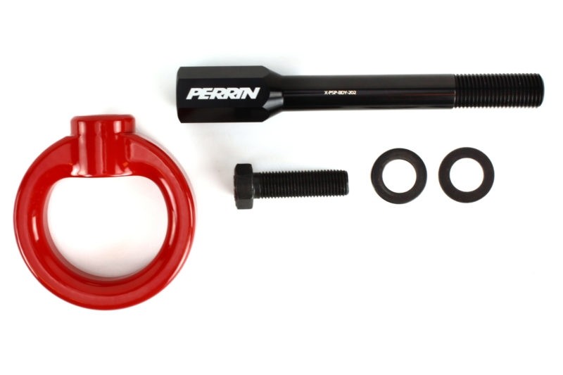 PERPSP-BDY-232RD PERRIN Front Tow Hook - 2015-2017 WRX / STI-Red,