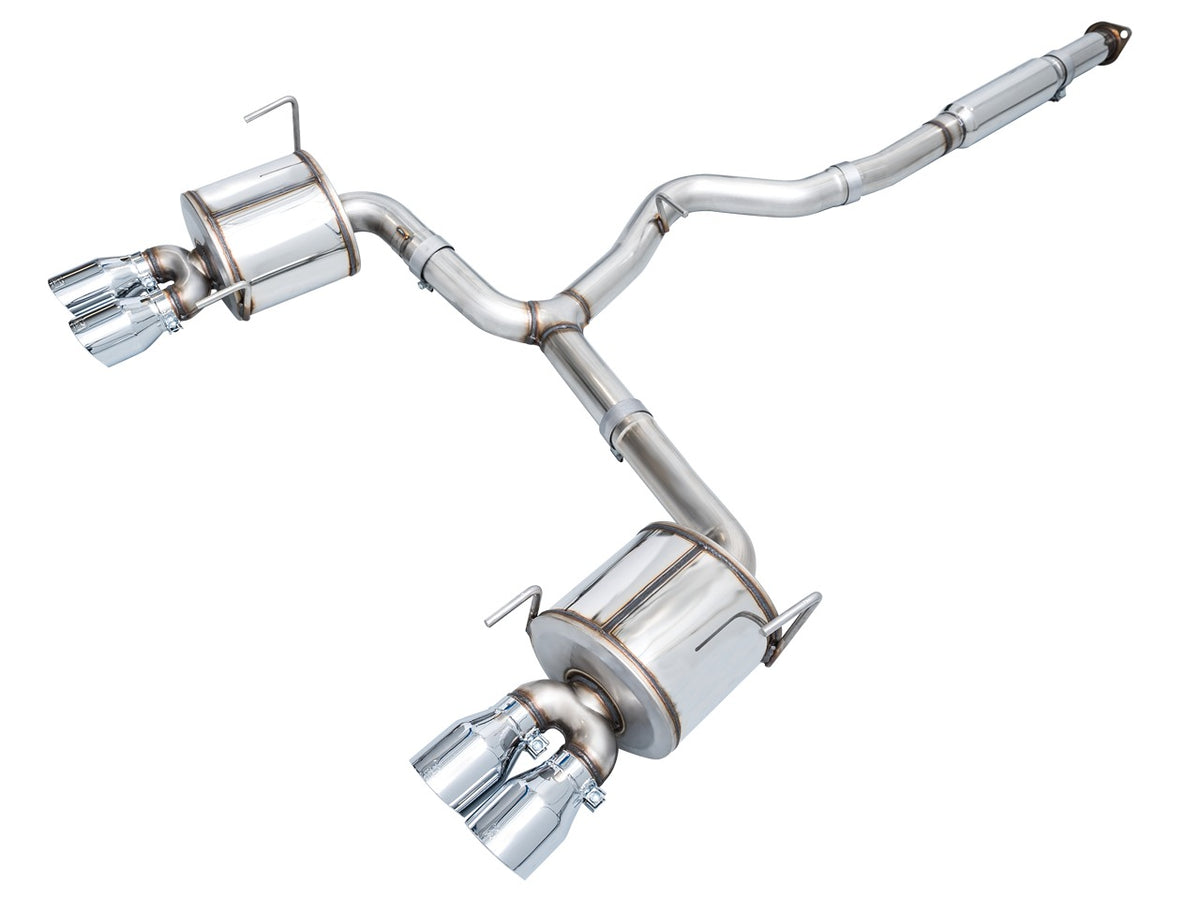 AWE3015-42979 AWE Tuning Touring Edition Cat Back Exhaust Chrome Tips - 2022+ Subaru WRX,