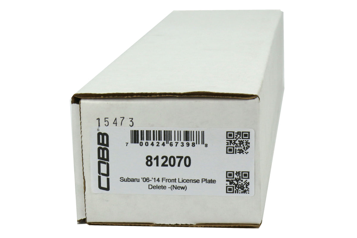 COB812070 COBB Tuning Front License Plate Delete - Subaru Models (inc. 2002+ WRX/STI / 2014+ Forester XT) Subaru,