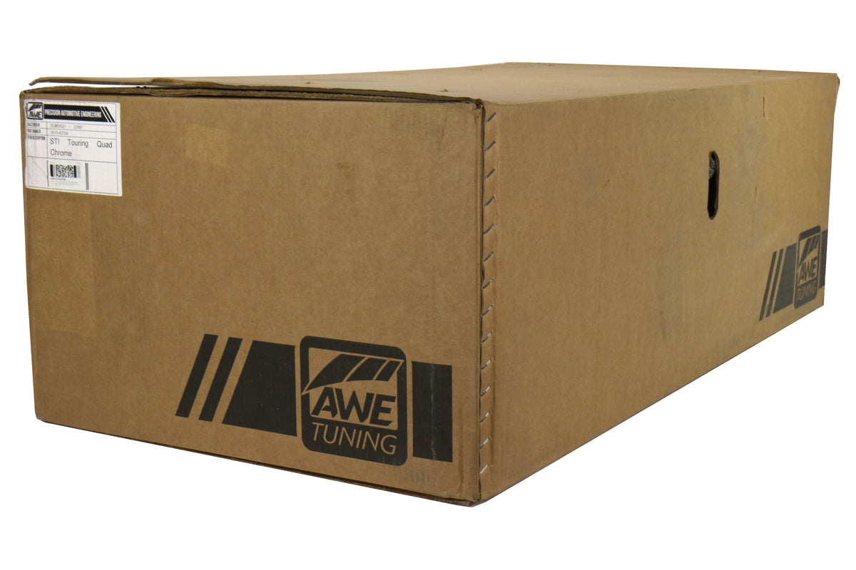 AWE3015-42104 AWE Touring Edition Exhaust Chrome Silver Quad Tips (102mm) - 2015+ STI,