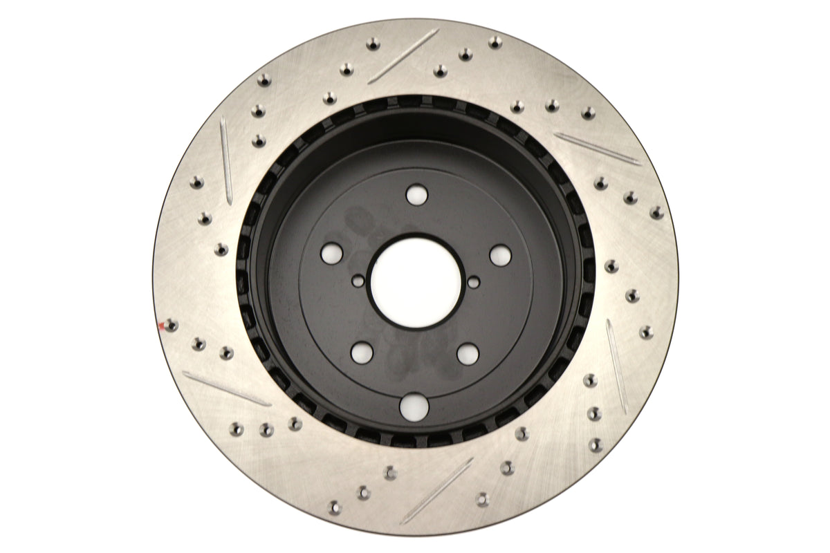 STT127.47030L StopTech Drilled and Slotted Sport Rotors (Rear Left) - 2015+ STI,