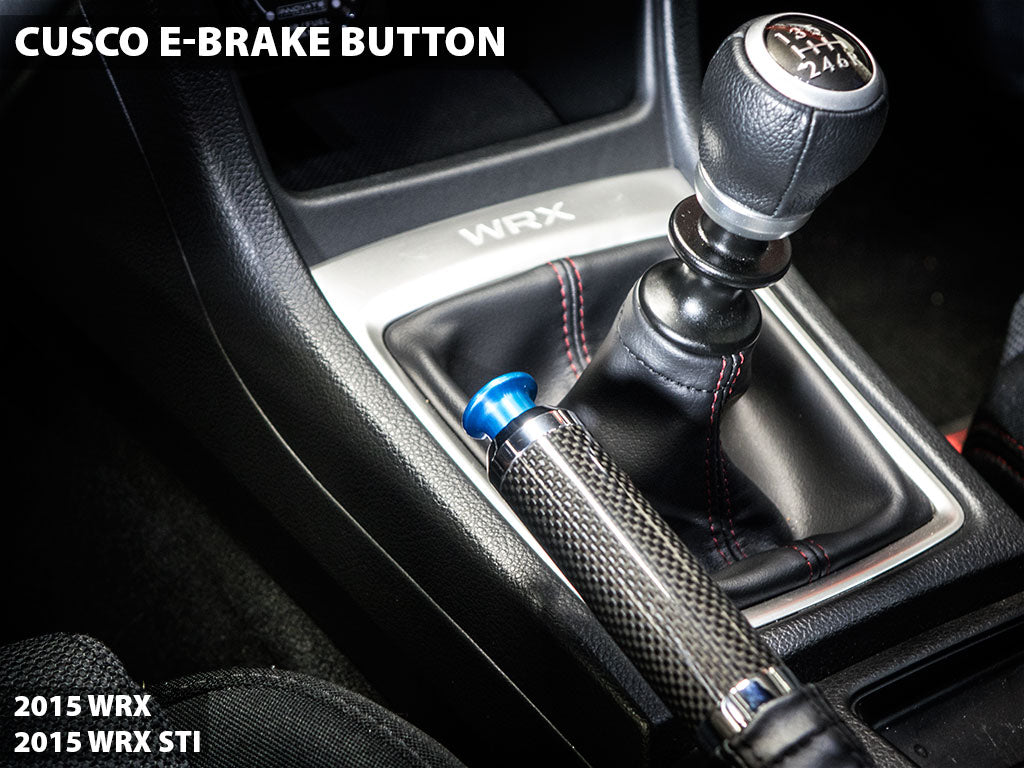 CUS692 014 AL Cusco E-Brake Replacement Button (red, blue, silver) - 2015+ WRX / 2015+ STI-Blue,