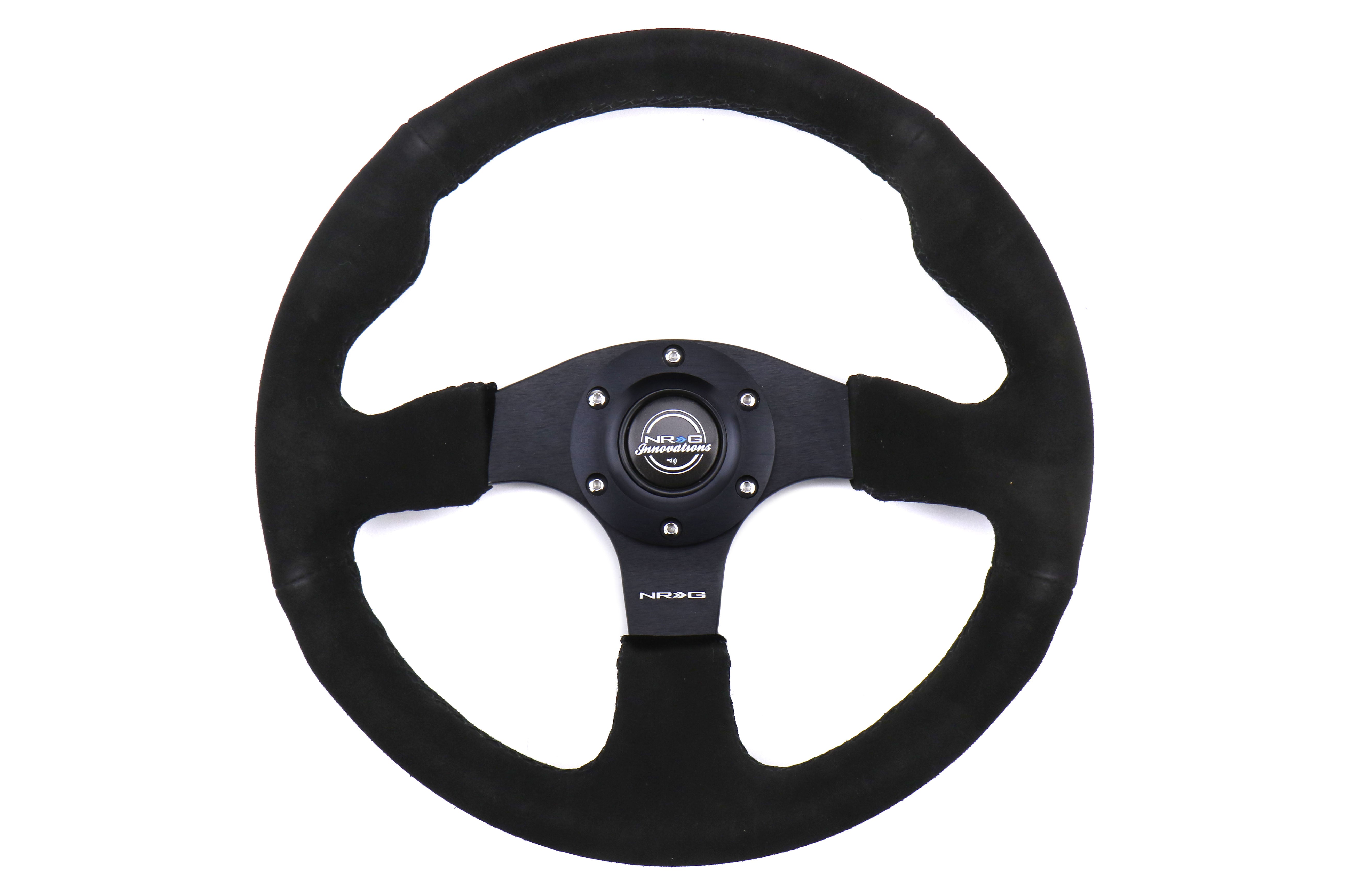 NRG Reinforced Steering Wheel Suede 320mm Black - Universal