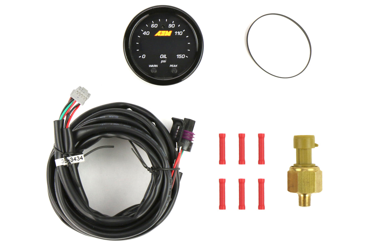 AEM X Series 30-0307 Universal Oil Pressure Gauge 0-150psi 52mm - Universal