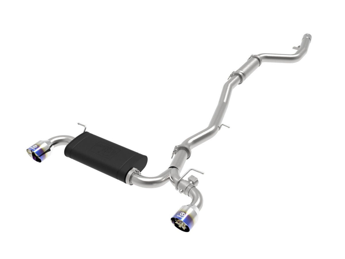 AFE49-36043-L aFe Takeda 3" to 2-1/2" 304 Stainless Steel Catback Exhaust - 2020 Supra-Burnt Blue,