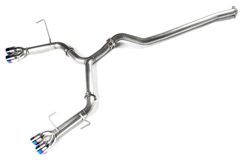 ETS200-60-EXH-002 ETS Cat-Back Exhaust System No Muffler Non-Resonated Blue Tips - 2022+ Subaru WRX,