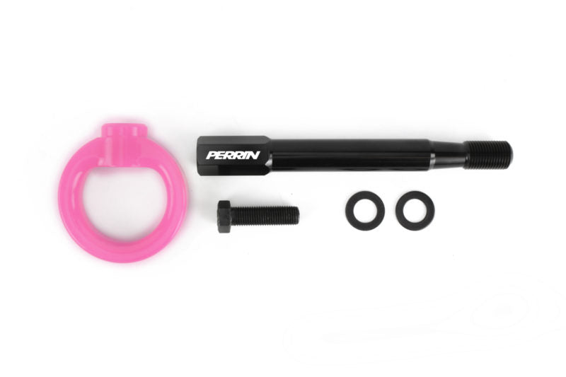 PERPSP-BDY-251HP PERRIN Tow Hook Kit Rear Hyper Pink - 2008-2014 Subaru WRX/STI Sedan,