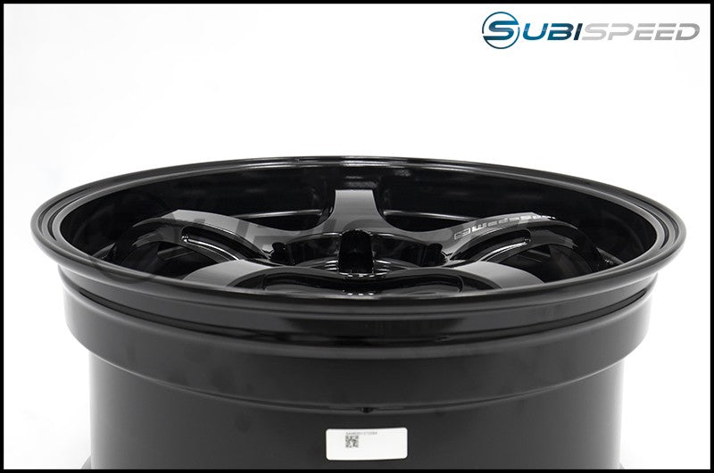 WED72764 WedsSport RN-05M Gloss Black 18x9.5 +38 - 2015+ WRX / 2015+ STI,