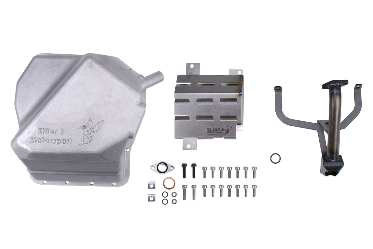 KILPPBC-HFG Killer B Motorsports 3-Piece Super G-EJ Series High Flow Pickup & Baffle Performance Oil Pan - 2002-2014 Subaru WRX / 2004+ Subaru STI,