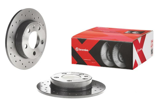 Brembo Front Premium Xtra Cross Drilled UV Coated Rotor - 5x114.3mm - 2015-2017 Subaru STI / 2019-2020 Toyota 86