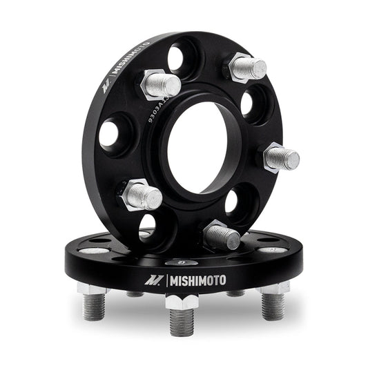 Mishimoto Wheel Spacers - 5x114.3 - 60.1 - 25 - M12 - Black - Subaru Models (Inc. 2015-2026 Subaru WRX / 2015-2021 STI / 2018-2026 Forester / 2015-2026 Outback / 2023-2026 Crosstrek)