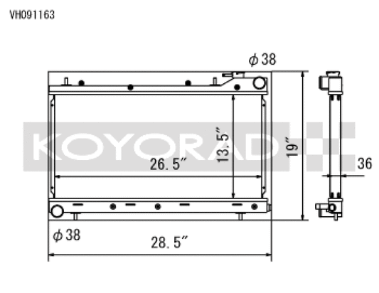 Koyo Performance Radiator - 1999-2001 Subaru Impreza RS / Outback / 1999-2002 Subaru Forester 2.5L
