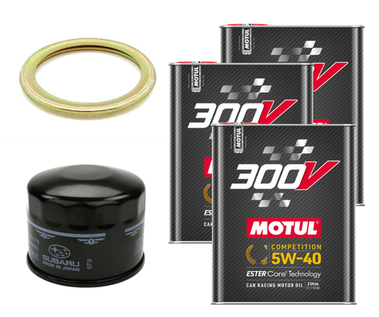 Motul 300V Oil Change Kit, 5W40 - 2015-2021 Subaru WRX