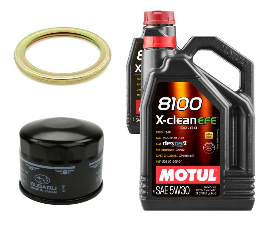 Motul 8100 X-Clean EFE Oil Change Kit, 5W30 - 2013-2020 Subaru BRZ / Toyota GT86 & FR-S