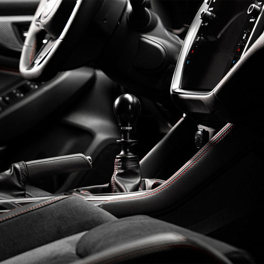 Cobb 6-Speed Weighted Shift Knob - Black (Inc. Both Red + Black Collars) - 2004-2021 Subaru STI / 2015-2026 WRX / 2006-2012 Legacy