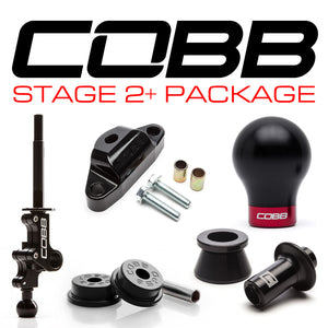 Cobb Stage 2+ Drivetrain Package w/ Weighted Black Knob + Race Red Lockout - 2004-2021 Subaru STI 6MT