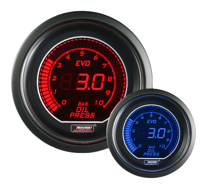 ProSport 52mm Evo Electrical Oil Pressure Gauge - BAR