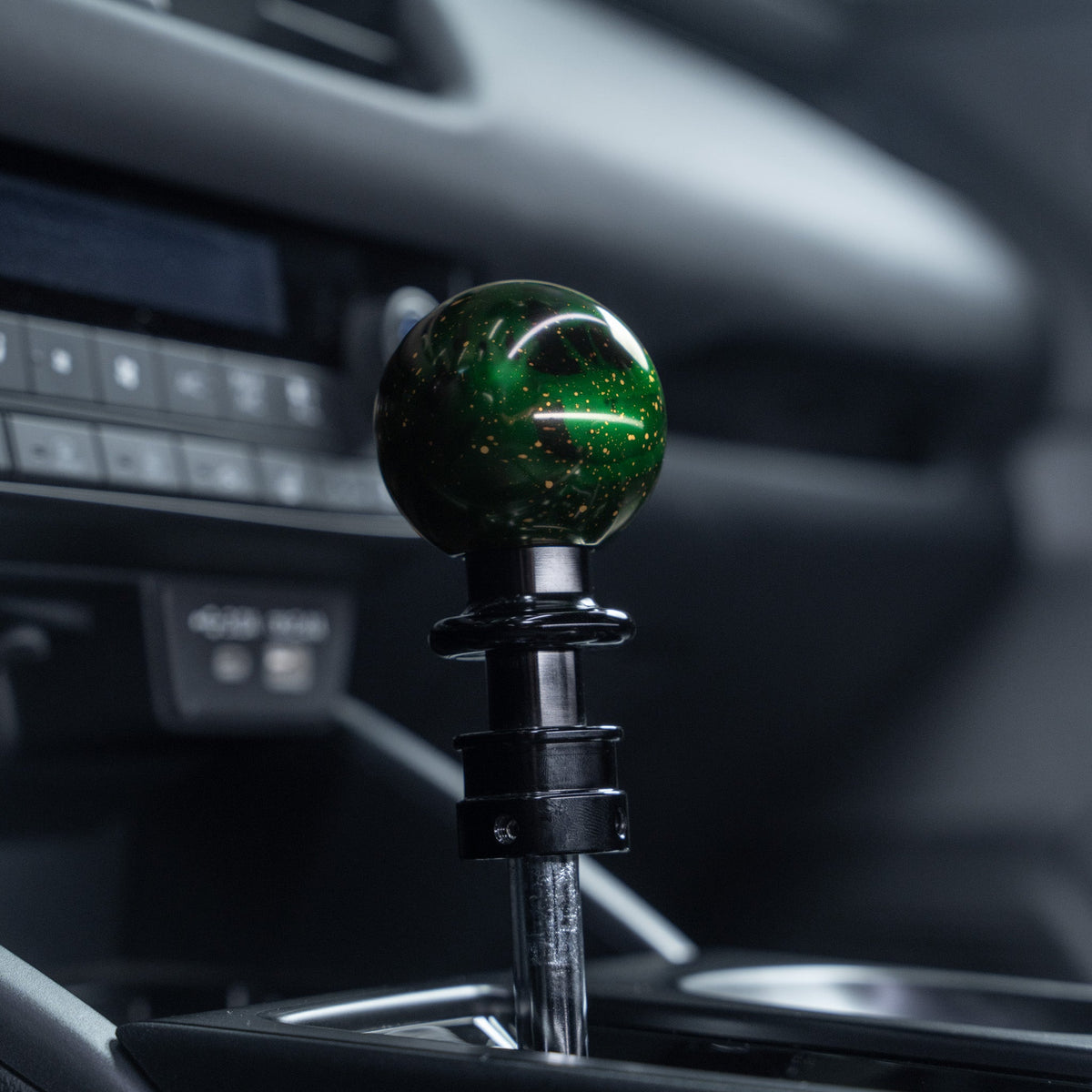 Billetworkz Automatic Shifter - Green Cosmic Space - Fits Subaru CVT: WRX (2022+), Crosstrek (2024+), Forester (2025+), Impreza (2024+), Legacy/Outback (2015+)