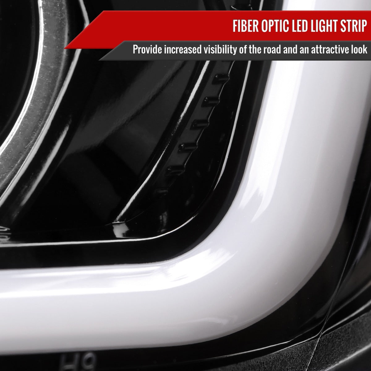 Spec-D Version 2 LED Bar Style Projector Headlights w/ Switchback & Sequential Turn Signal - DRL LED Bar / Gloss Black Housing / Clear Lens - 2015-2021 Subaru WRX/STI (FOR FACTORY HALOGEN HEADLIGHT WITHOUT LED DRL MODELS ONLY)