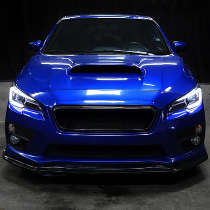 Spec-D Version 2 LED Bar Style Projector Headlights w/ Switchback & Sequential Turn Signal - DRL LED Bar / Gloss Black Housing / Smoked Lens - 2015-2021 Subaru WRX/STI (FOR FACTORY HALOGEN HEADLIGHT WITHOUT LED DRL MODELS ONLY)