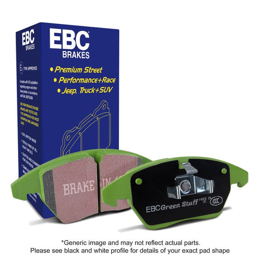 EBC Greenstuff Rear Brake Pads - 2003-2005 Subaru WRX (7mm Pad Tab)
