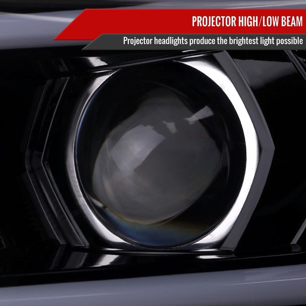 Spec-D Version 2 LED Bar Style Projector Headlights w/ Switchback & Sequential Turn Signal - DRL LED Bar / Gloss Black Housing / Smoked Lens - 2015-2021 Subaru WRX/STI (FOR FACTORY HALOGEN HEADLIGHT WITHOUT LED DRL MODELS ONLY)