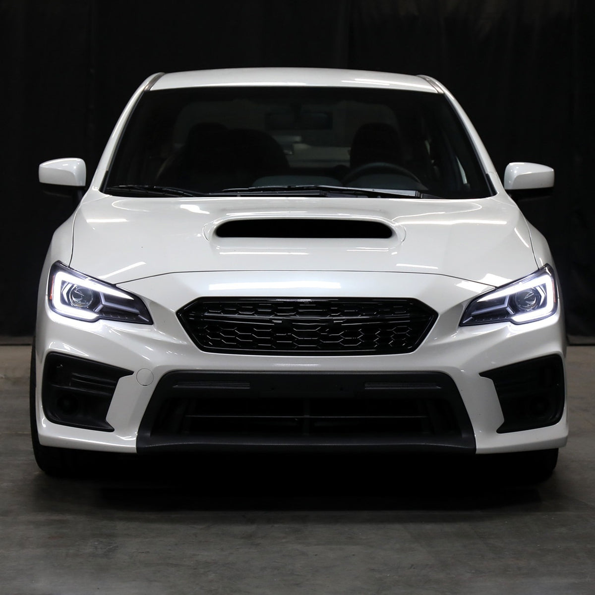 Spec-D Version 2 LED Bar Style Projector Headlights w/ Switchback & Sequential Turn Signal - DRL LED Bar / Matte Black Housing / Clear Lens - 2015-2021 Subaru WRX/STI (FOR FACTORY HALOGEN HEADLIGHT WITHOUT LED DRL MODELS ONLY)