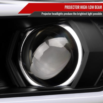 Spec-D Version 2 LED Bar Style Projector Headlights w/ Switchback & Sequential Turn Signal - DRL LED Bar / Matte Black Housing / Clear Lens - 2015-2021 Subaru WRX/STI (FOR FACTORY HALOGEN HEADLIGHT WITHOUT LED DRL MODELS ONLY)