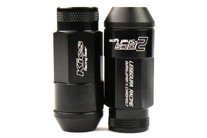 Project Kics Leggdura Racing Shell Type Lug Nut Set 53mm Open-End Look 12X1.25 Black
